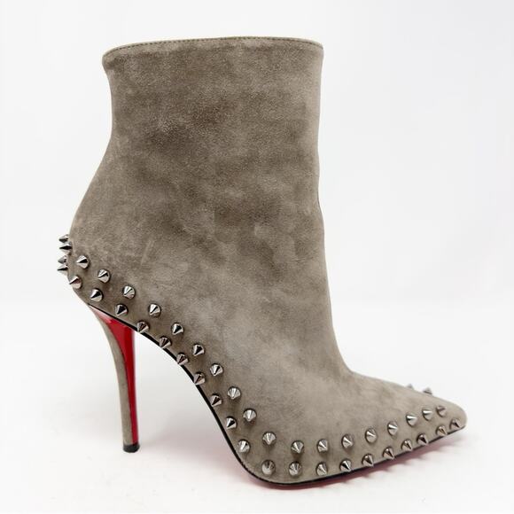 Christian Louboutin Willetta Suede Spiked Ankle Boots - Picture 5 of 11